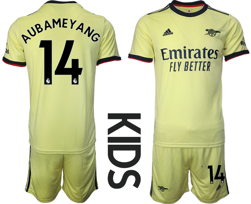 Youth 2021-2022 Club Arsenal away green #14 Soccer Jersey->customized soccer jersey->Custom Jersey